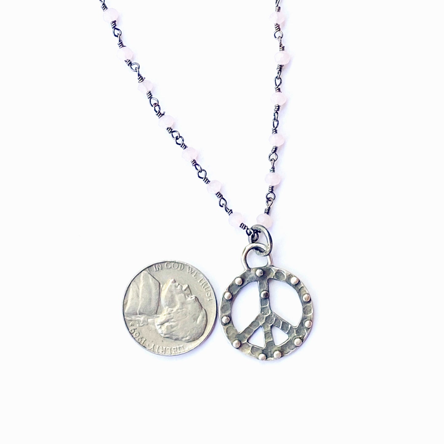 OG18 Pink Chalcedony Dotted Peace