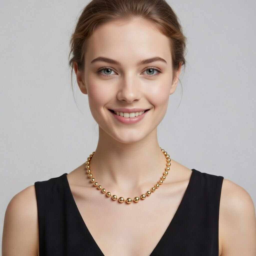 Charlotte Gold Bubbles Necklace