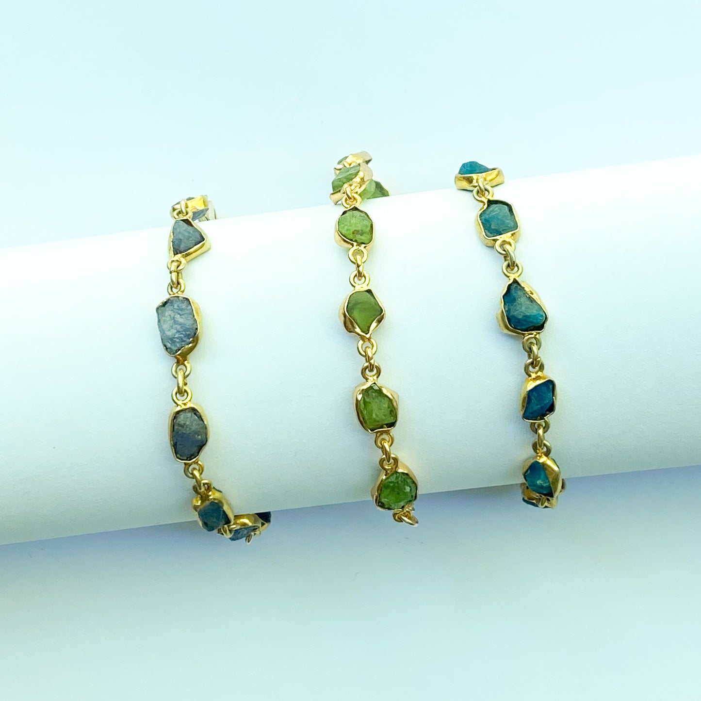 Continuous Raw Apatite Bracelet