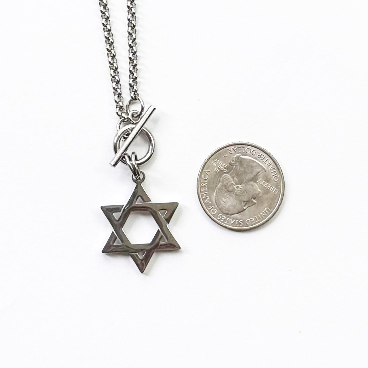 Lincoln Park Star of David Silver Necklace