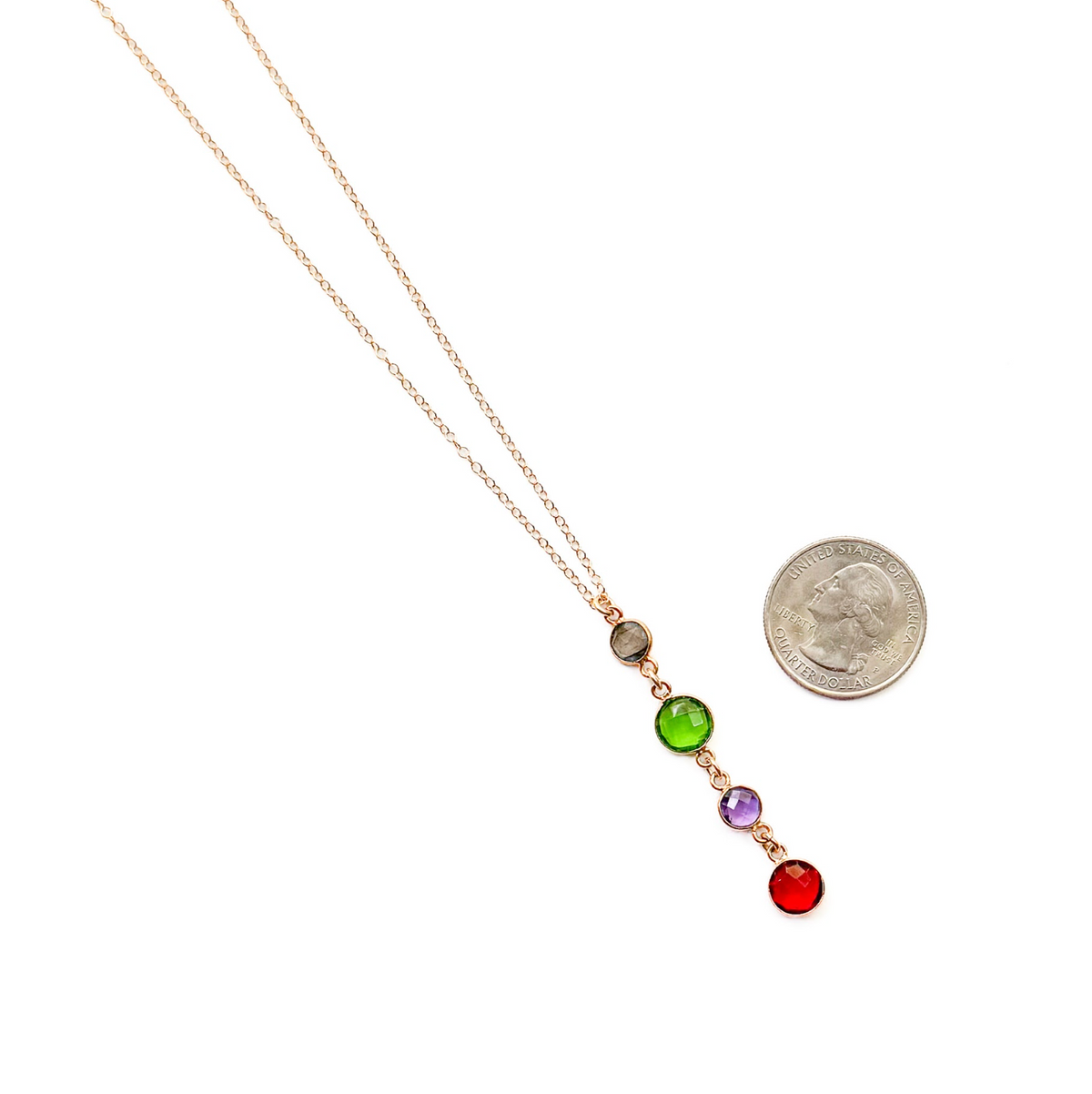 Evanston Rainbow Lariat Necklace