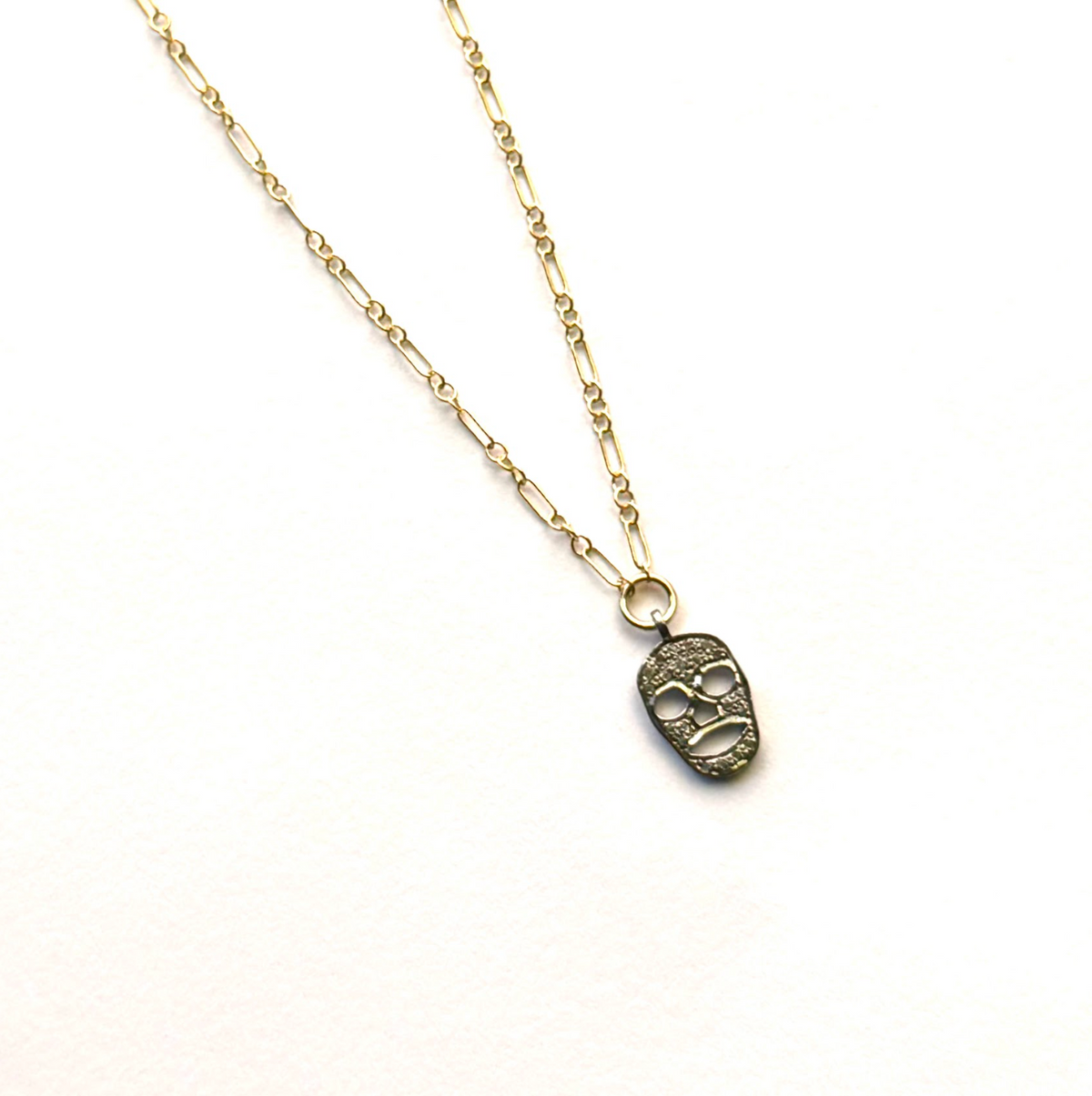 Evanston Diamond Skull Necklace
