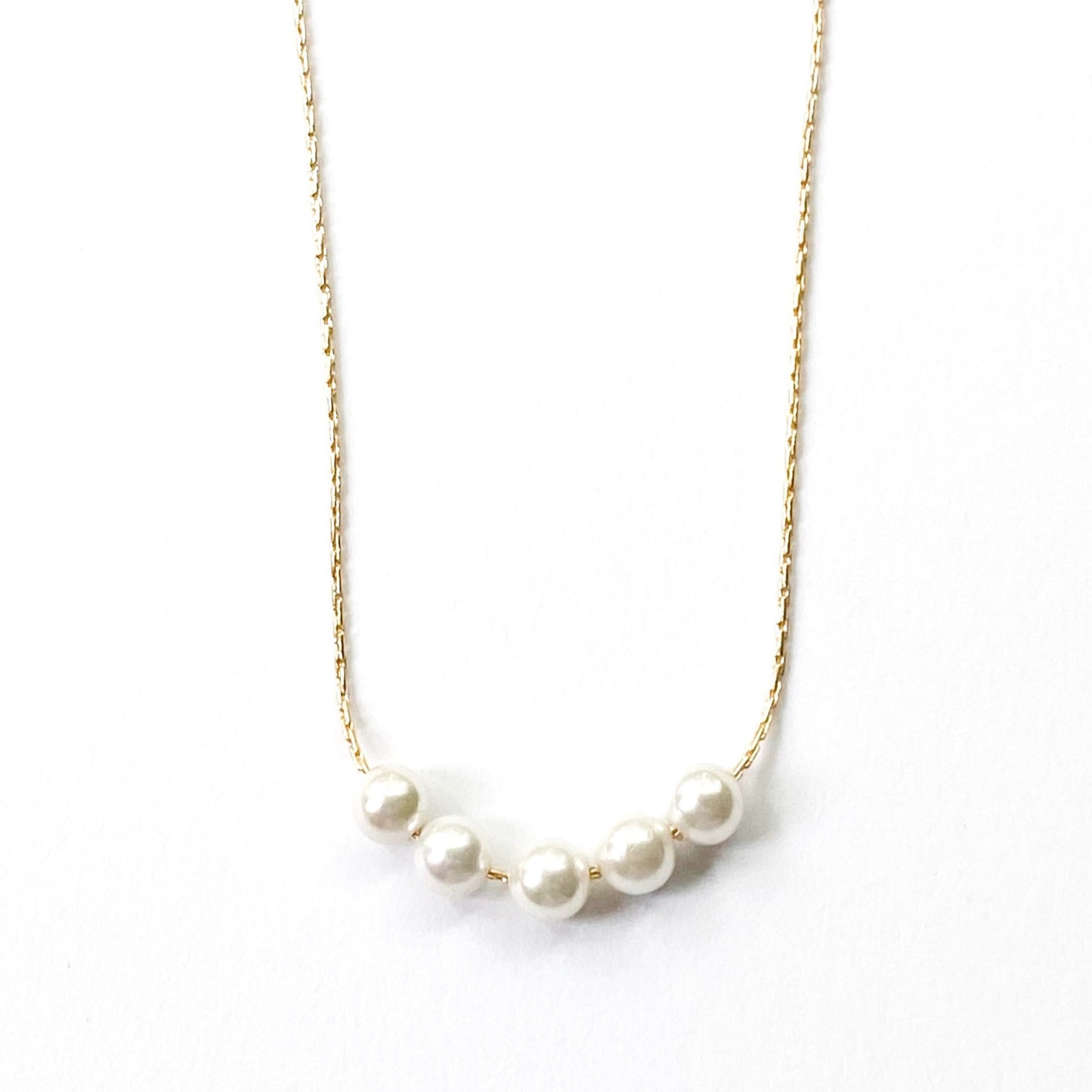 Littles Gold String Five Pearls