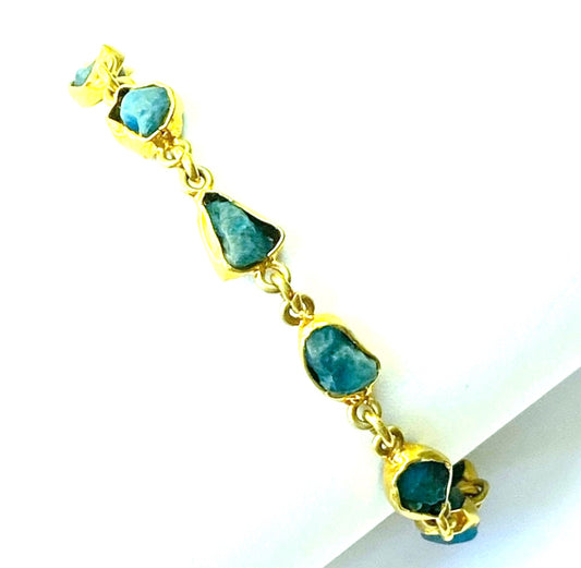 Continuous Raw Apatite Bracelet