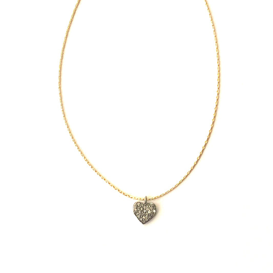 Littles Gold String Diamond Heart