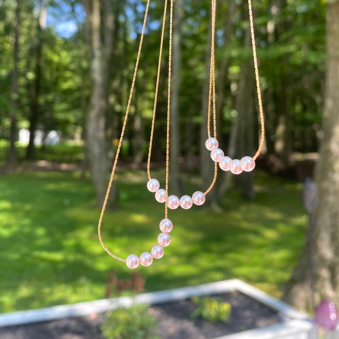 Littles Gold String Five Pearls