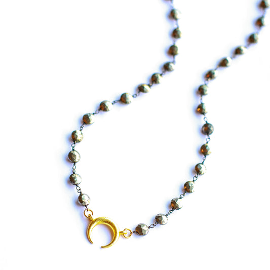 OG 3 Pyrite Crescent Moon