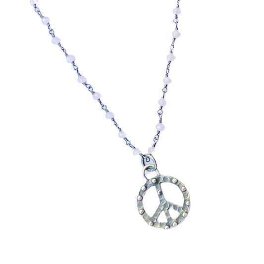 OG18 Pink Chalcedony Dotted Peace