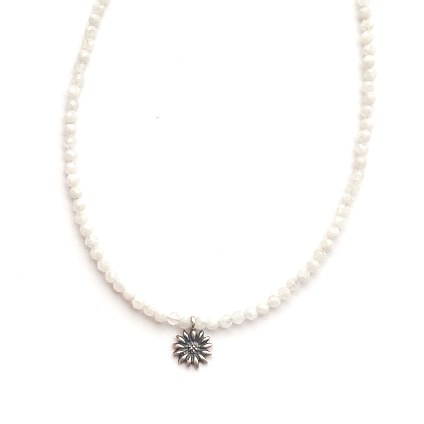 East Village Moonstone Silver Sunflower