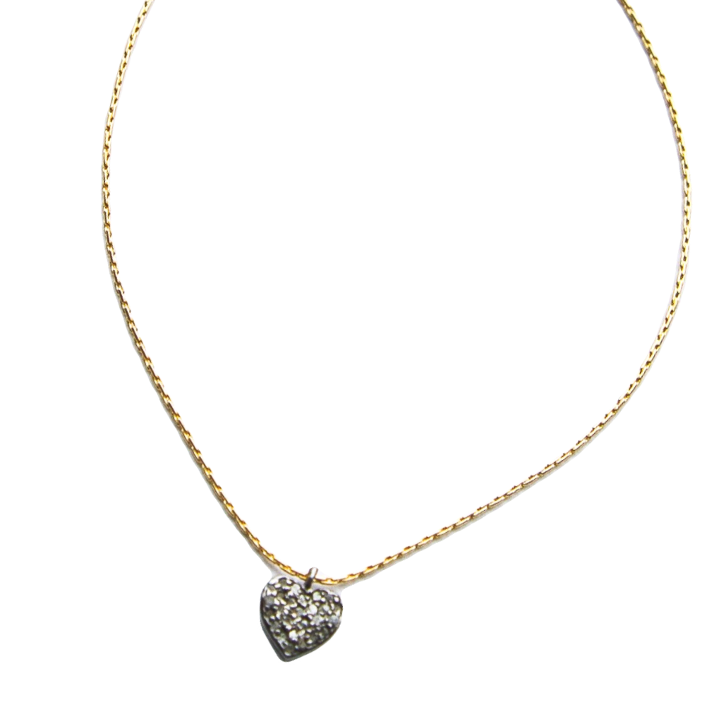 Littles Gold String Diamond Heart