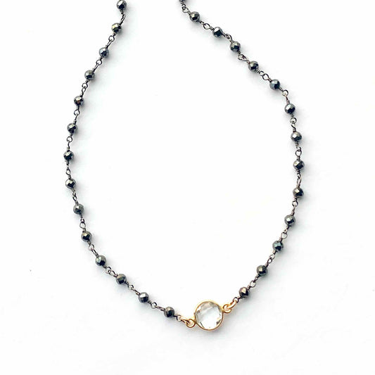 OG Pyrite and Crystal Quartz
