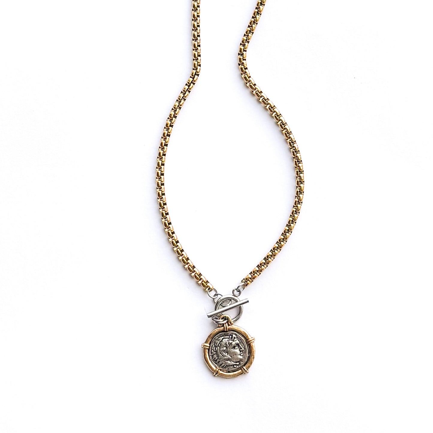 Bucktown Mixed Metal Coin Necklace