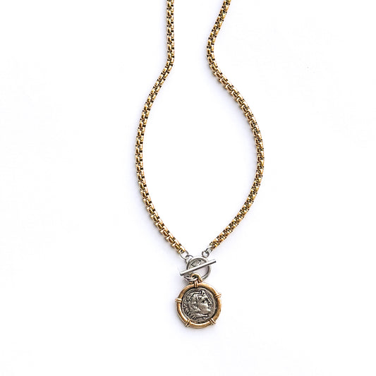 Bucktown Mixed Metal Coin Necklace