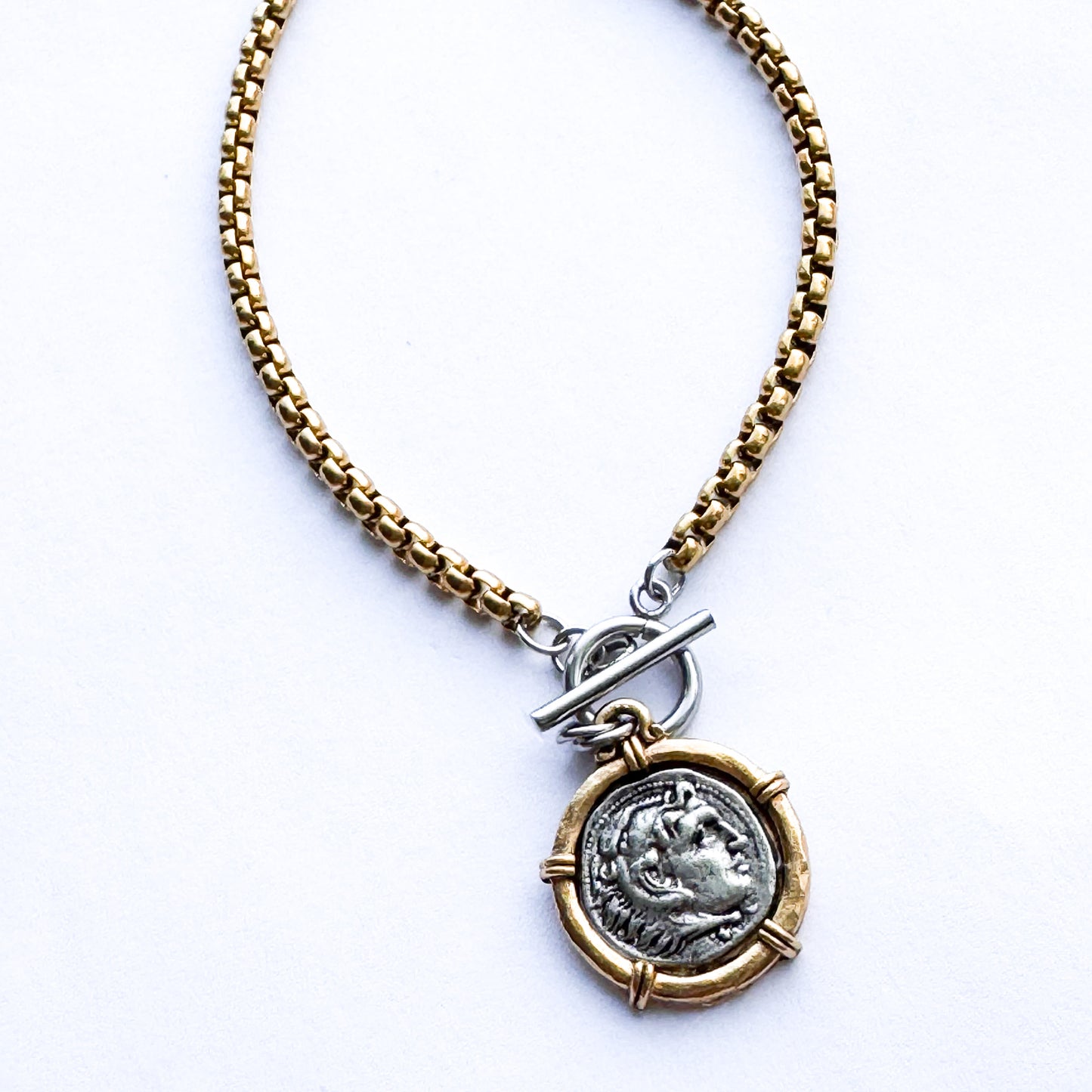 Bucktown Mixed Metal Coin Necklace