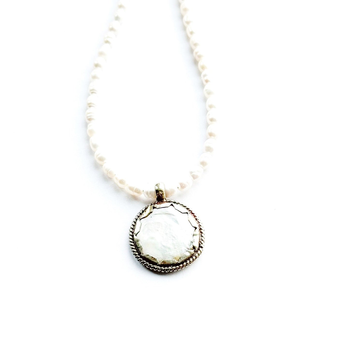 East Village Fresh Water Pearls Coin Necklace