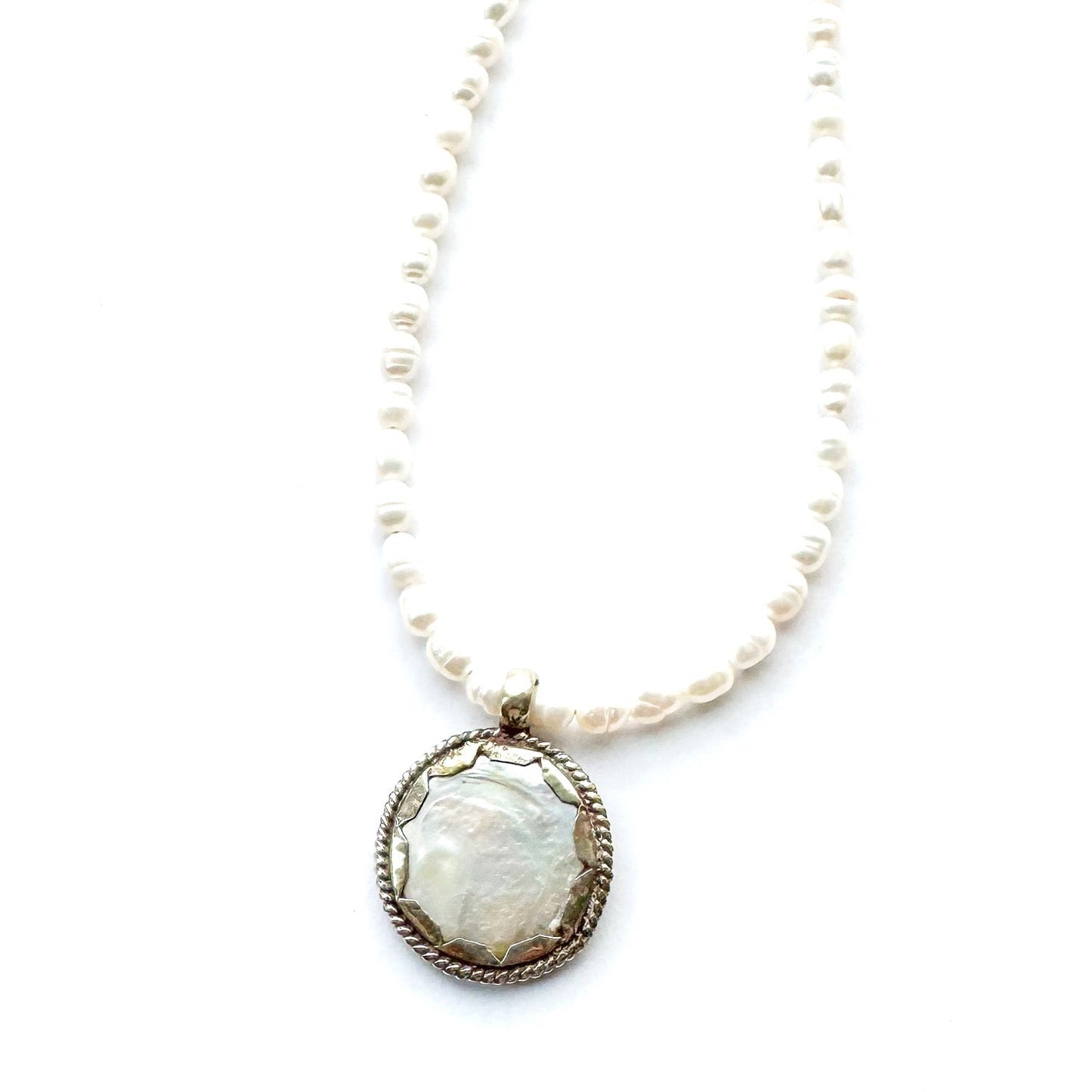 East Village Fresh Water Pearls Coin Necklace
