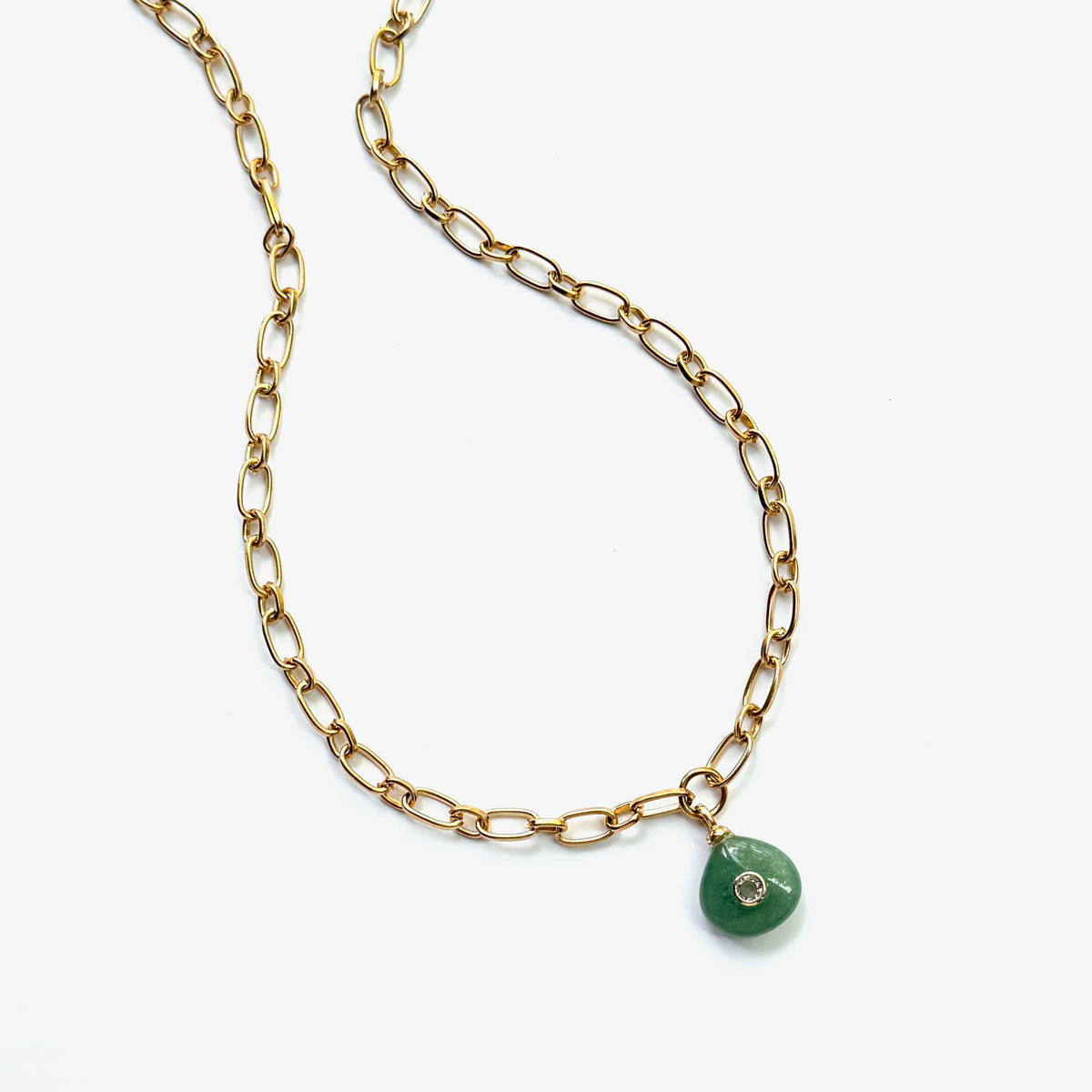 Monroe Mini Green Aventurine Necklace