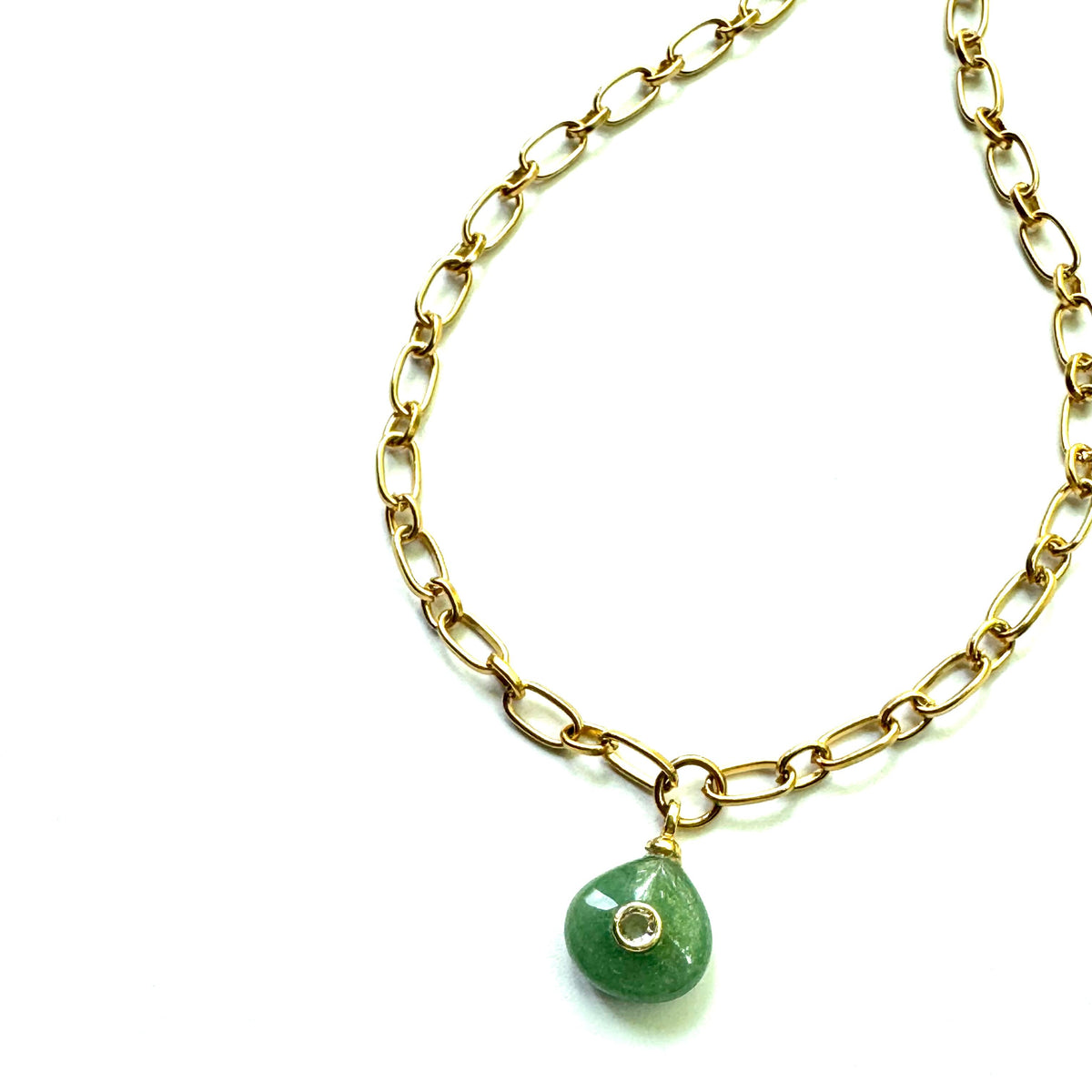 Monroe Mini Green Aventurine Necklace