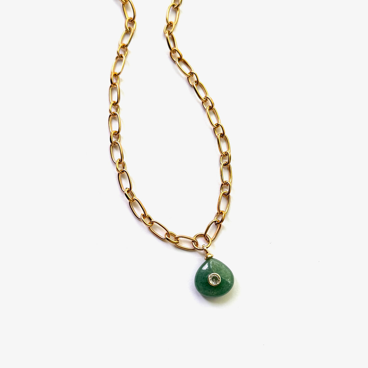Monroe Mini Green Aventurine Necklace