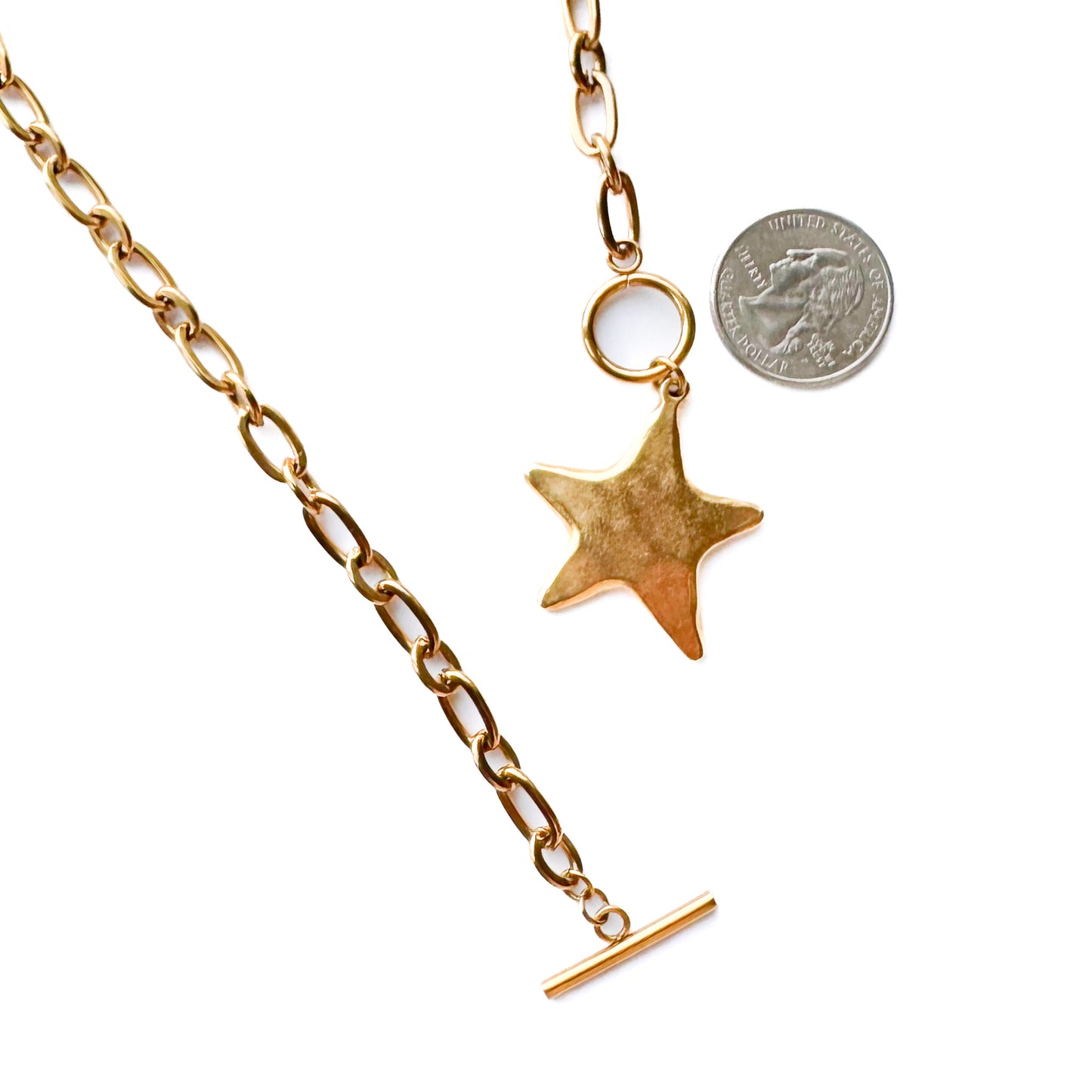 Essie Gold Toggle Star Necklace
