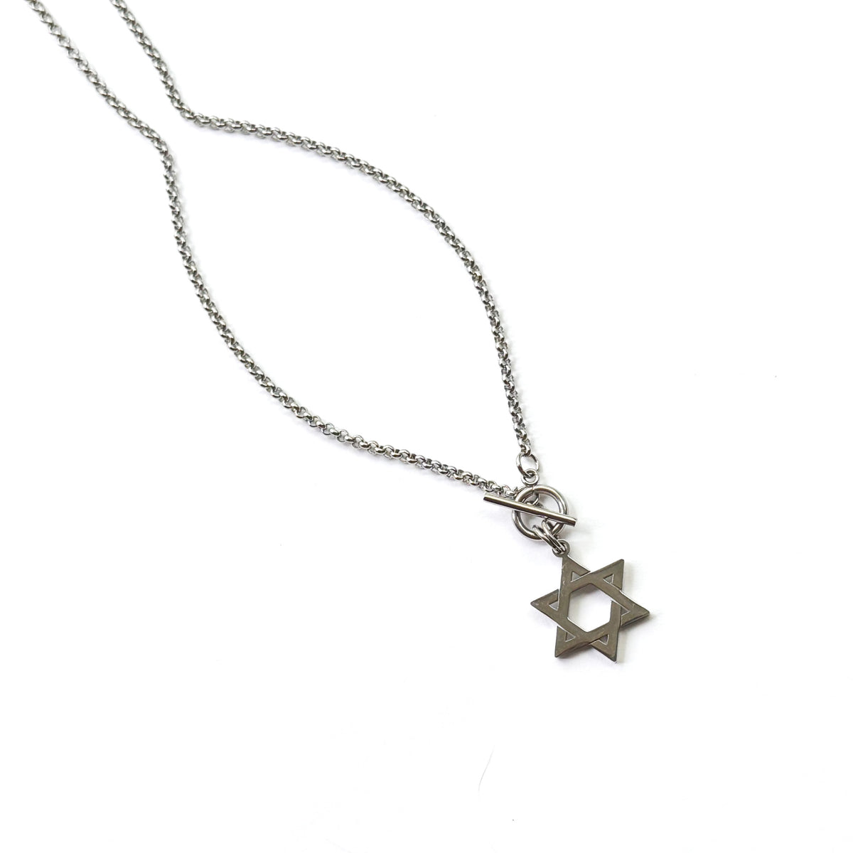 Lincoln Park Star of David Silver Necklace