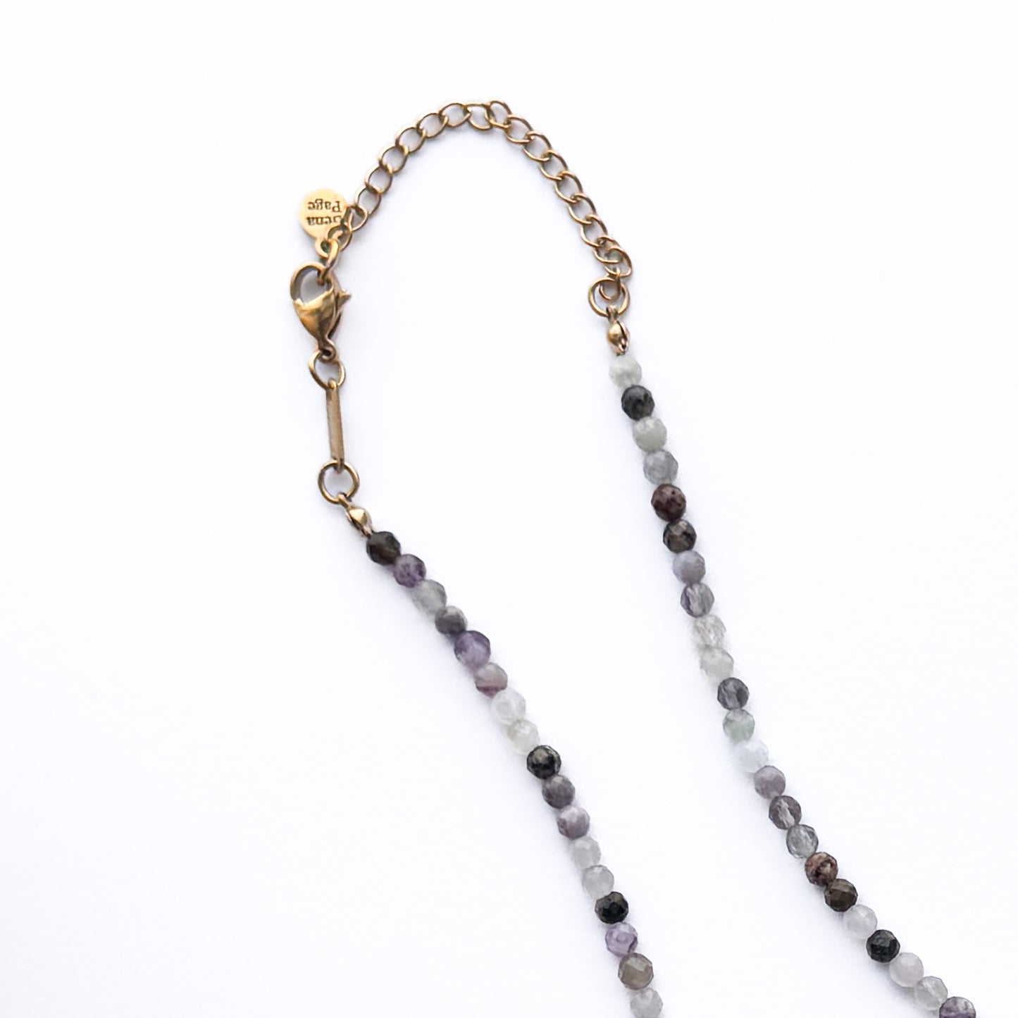 Monroe Grey Wildflower and Mixed Gemstones Necklace