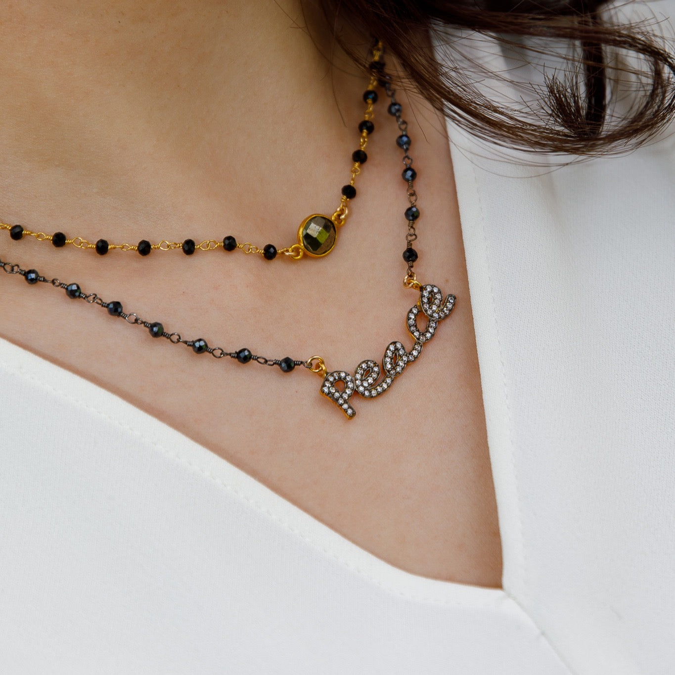 OG2 Pyrite Peace Necklace
