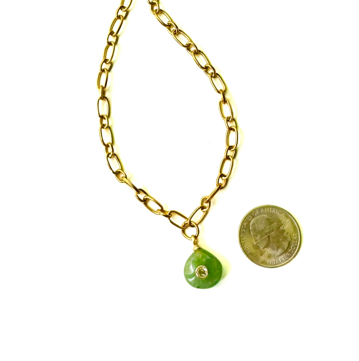 Monroe Mini Green Aventurine Necklace