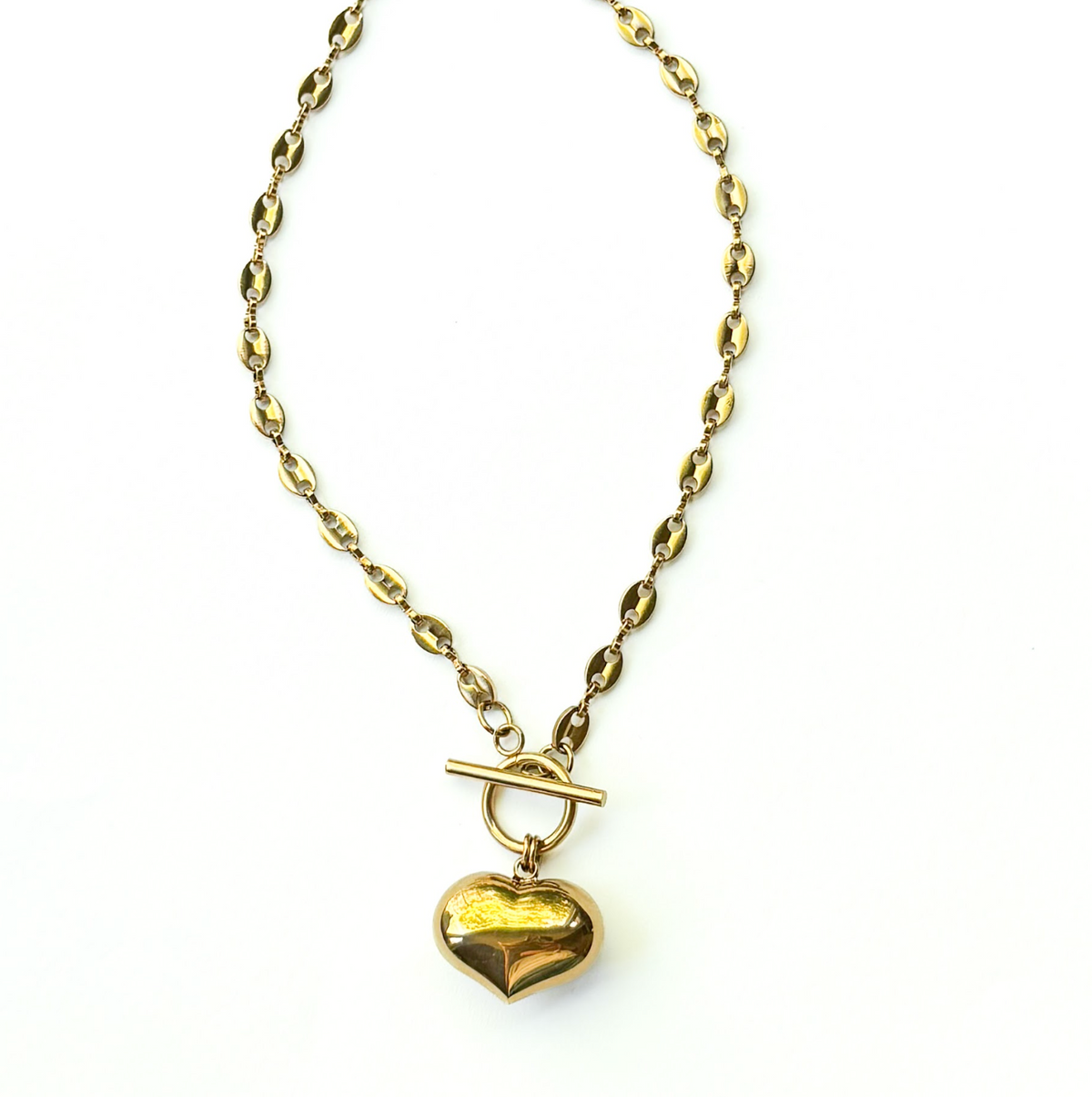 Bean Toggle Heart Necklace