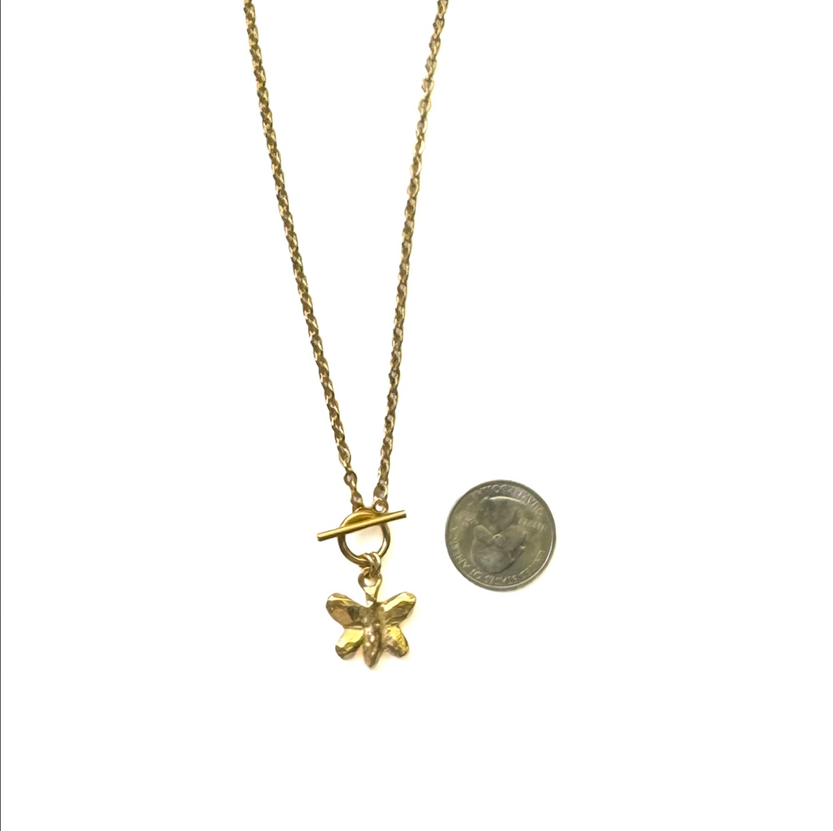 Erie Toggle Butterfly Necklace
