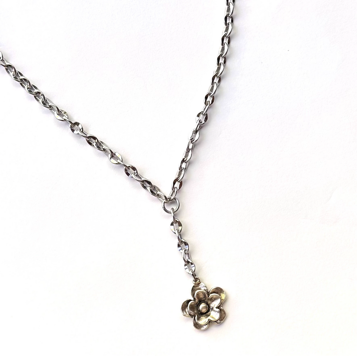 Charlie Silver Y Blossom Necklace