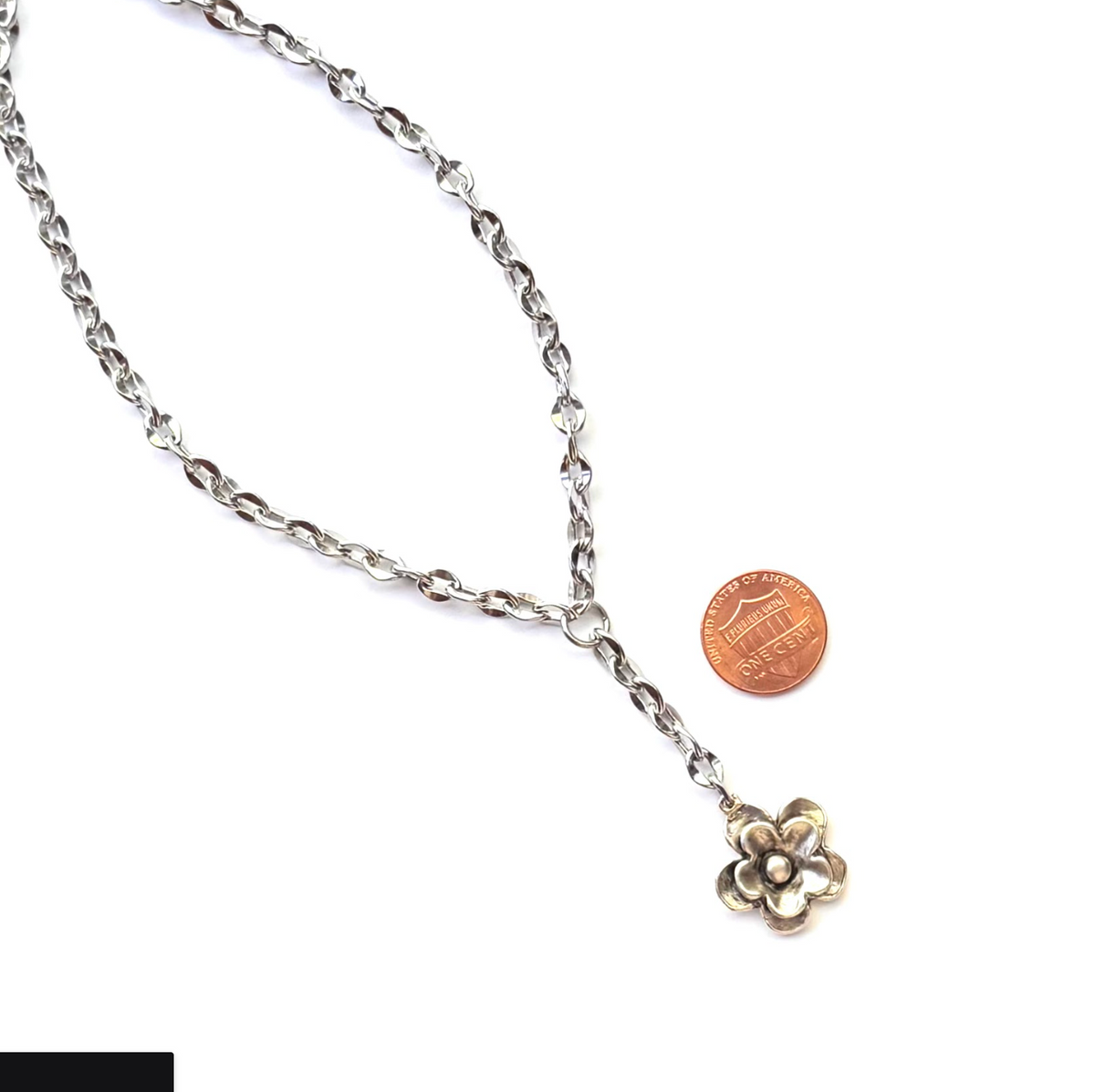 Charlie Silver Y Blossom Necklace