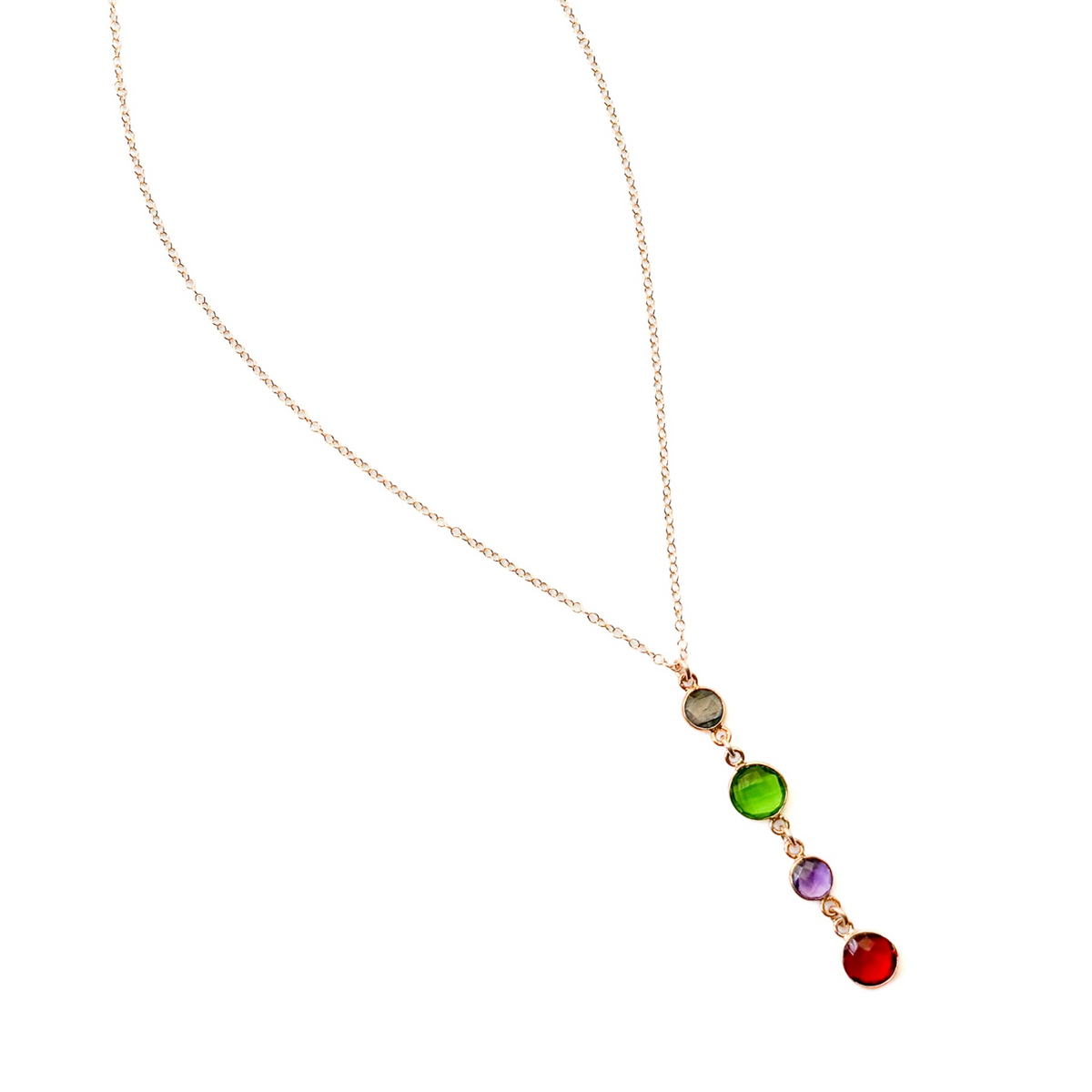 Evanston Rainbow Lariat Necklace
