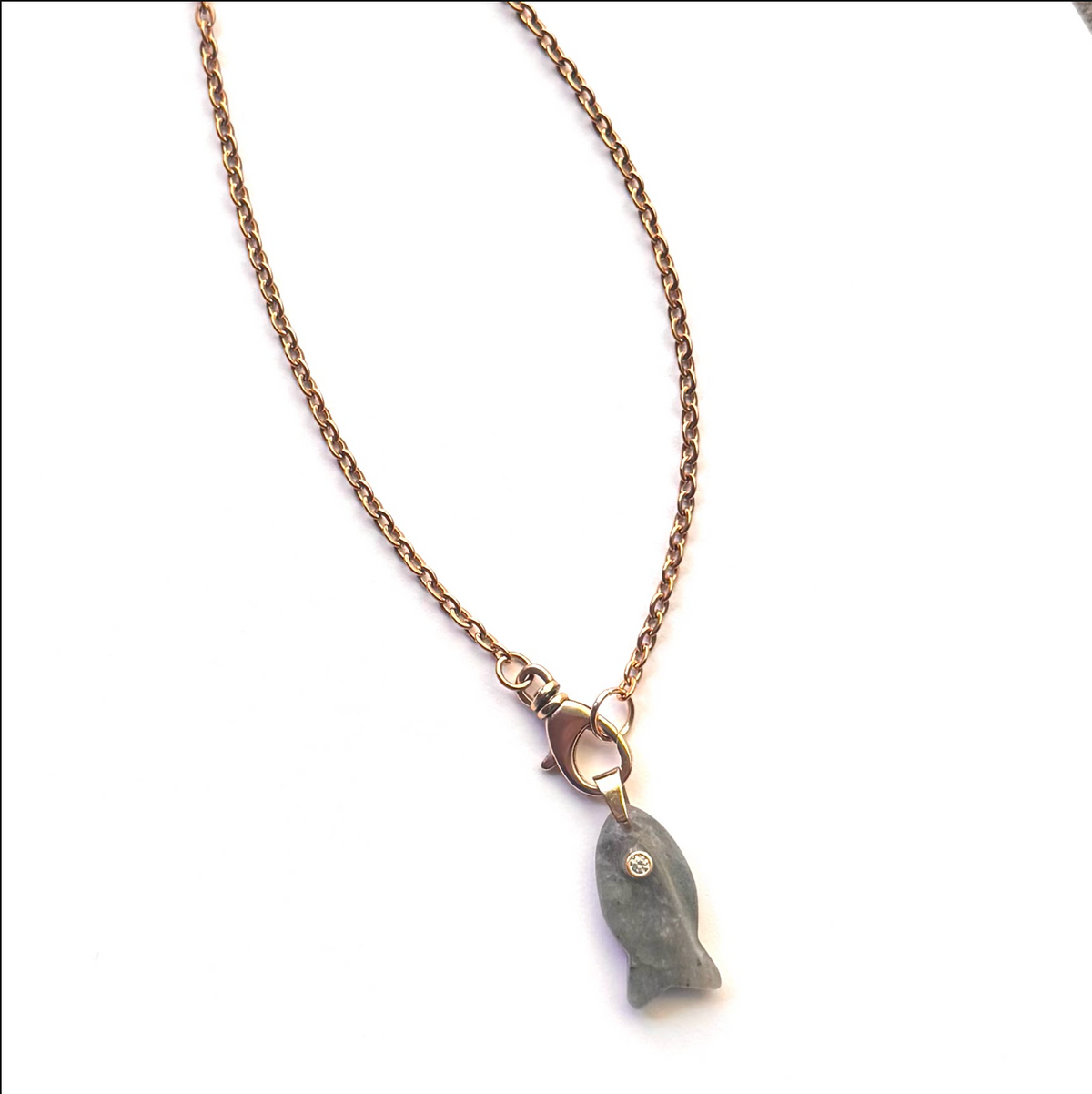 Northbrook Labradorite Fish Necklace