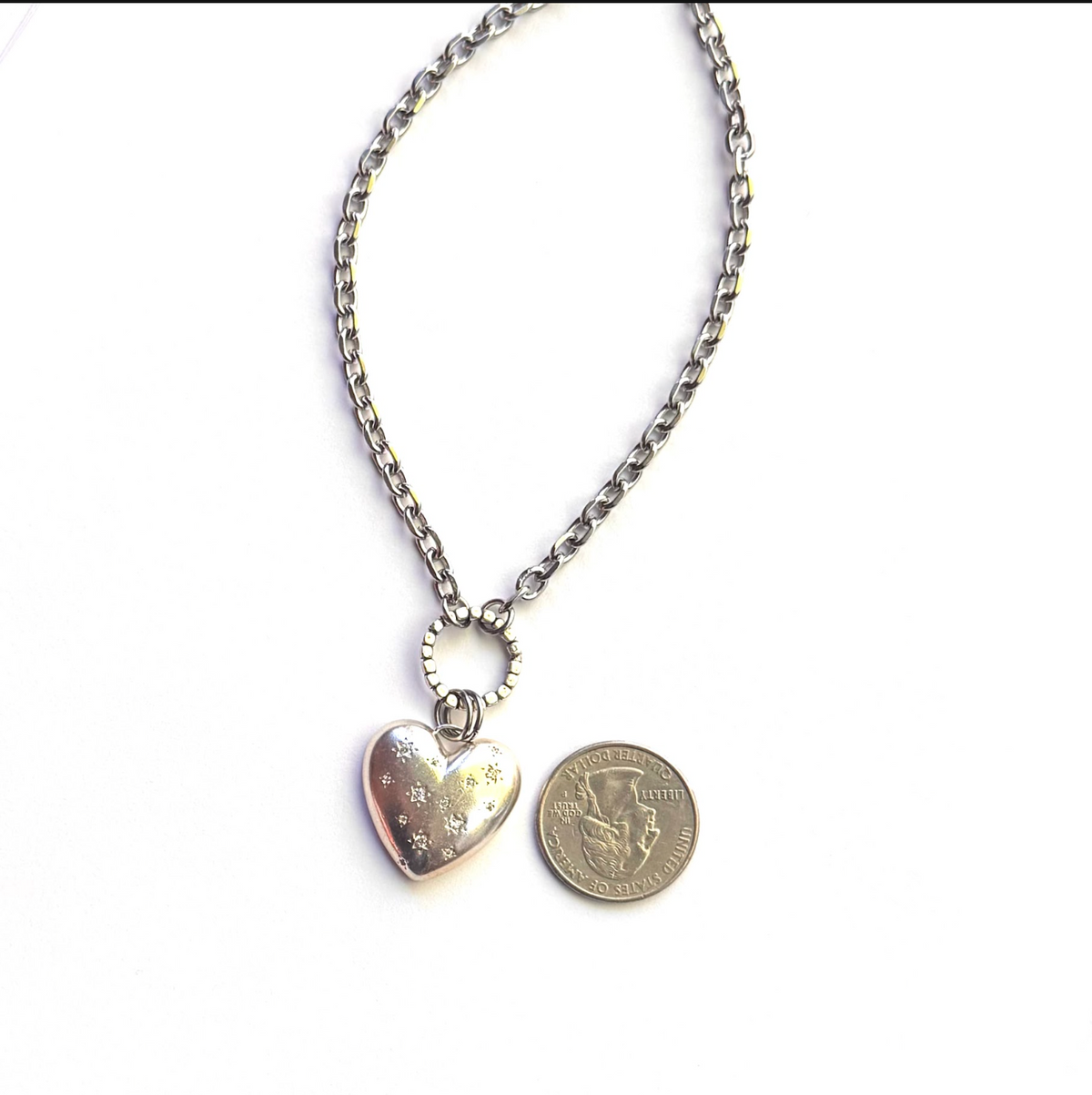 Logan Silver Starry Heart Necklace