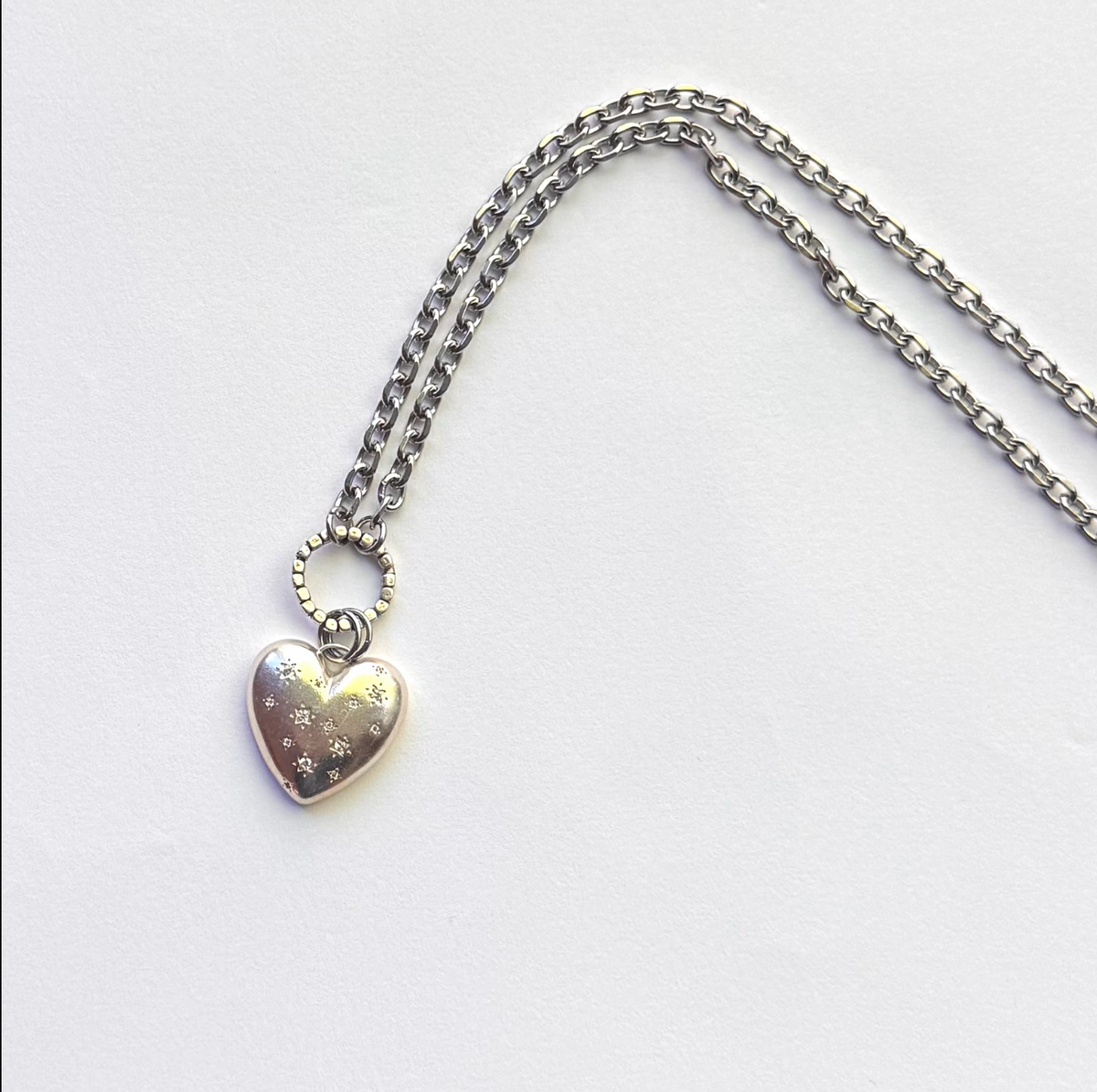 Logan Silver Starry Heart Necklace