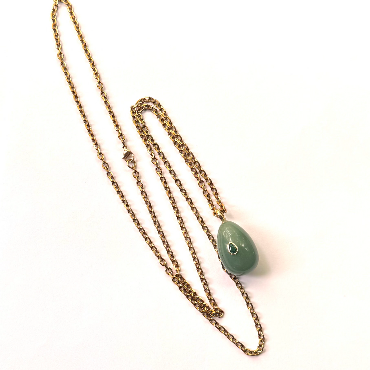 Monroe Extra Long Green Aventurine Necklace