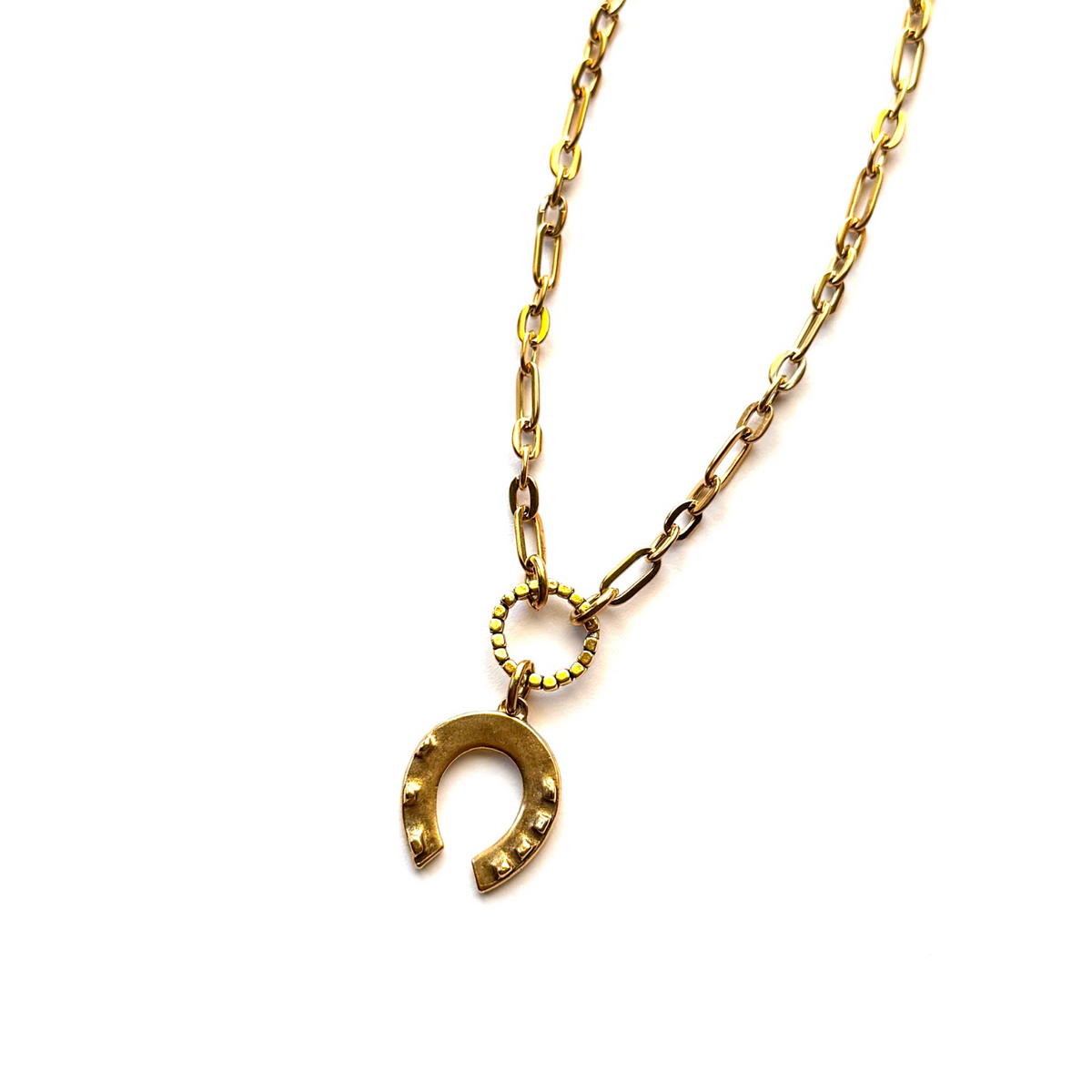 Essie Circle Horseshoe Necklace