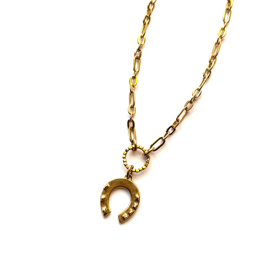 Essie Circle Horseshoe Necklace