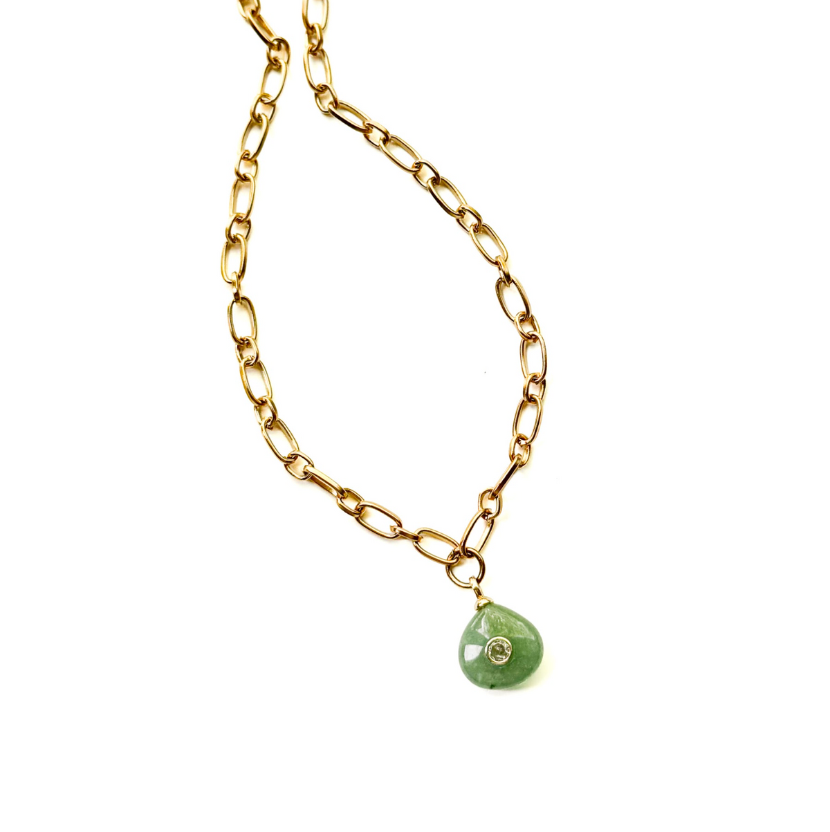 Monroe Mini Green Aventurine Necklace