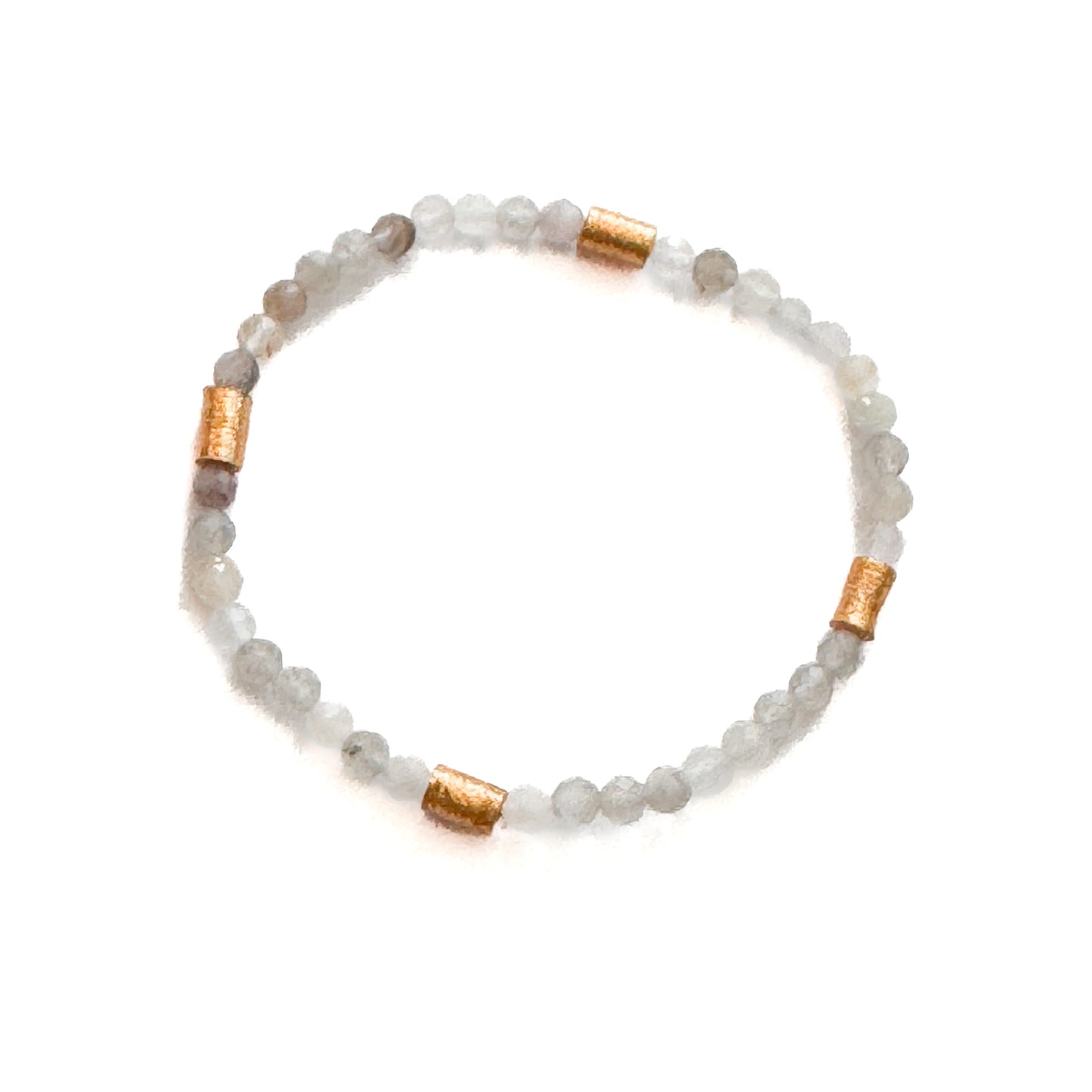 Stretch Bracelet Labradorite Barrels