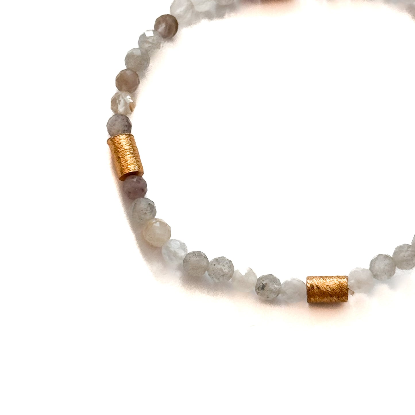 Stretch Bracelet Labradorite Barrels